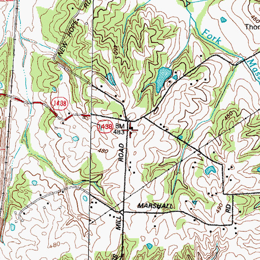 Topographic Map of New Hope Church, KY