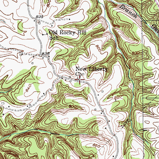 Topographic Map of New Liberty Church, KY