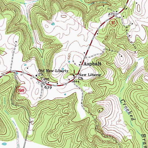 Topographic Map of New Liberty Church, KY