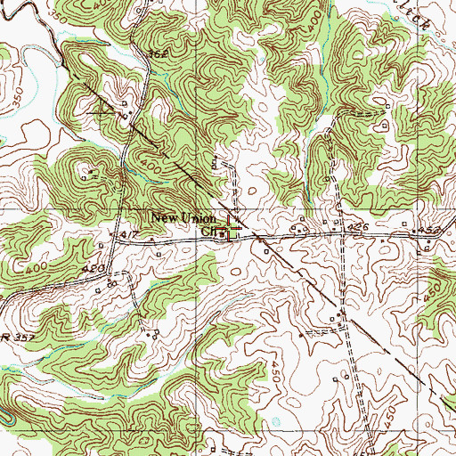 Topographic Map of New Union Church, KY