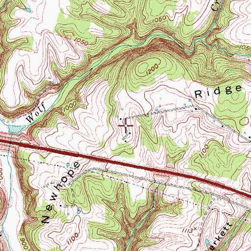 Topographic Map of Newhope Ridge, KY