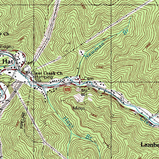 Topographic Map of Newman Branch, KY