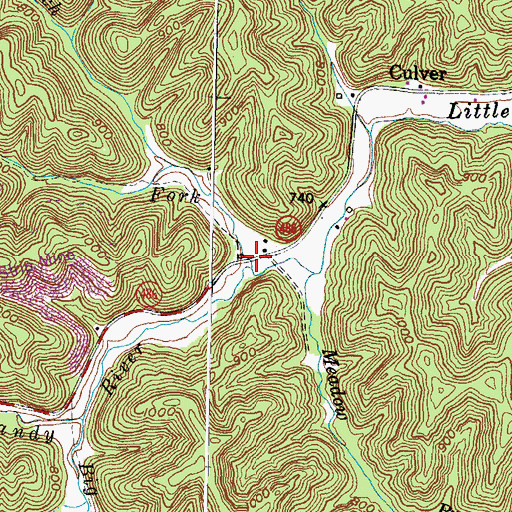 Topographic Map of Nichols Fork, KY