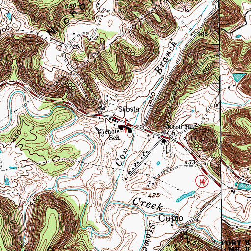 Topographic Map of Nichols Elementary School, KY