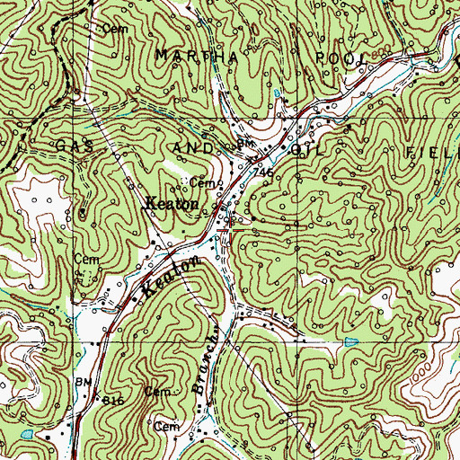 Topographic Map of Noisy Branch, KY