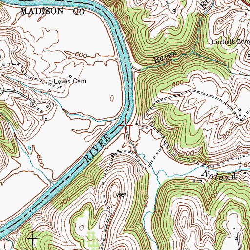 Topographic Map of Noland Creek, KY