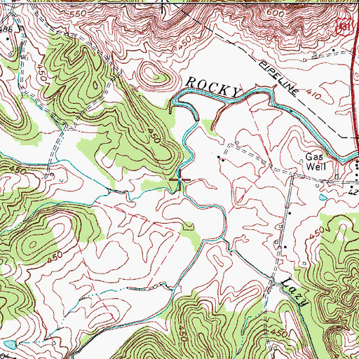 Topographic Map of Norman Branch, KY
