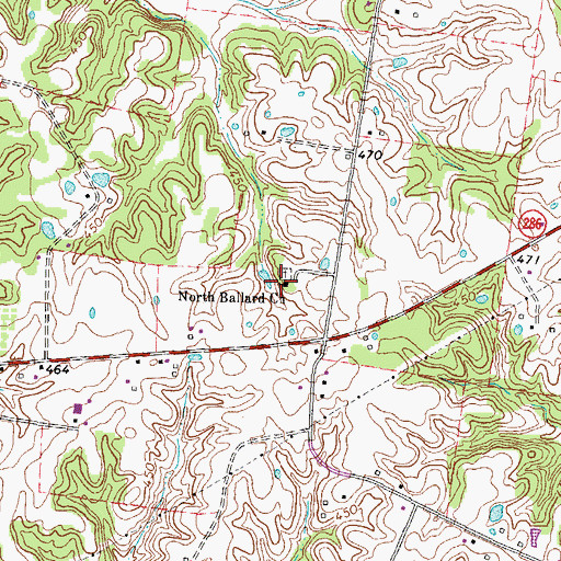 Topographic Map of North Ballard Church, KY
