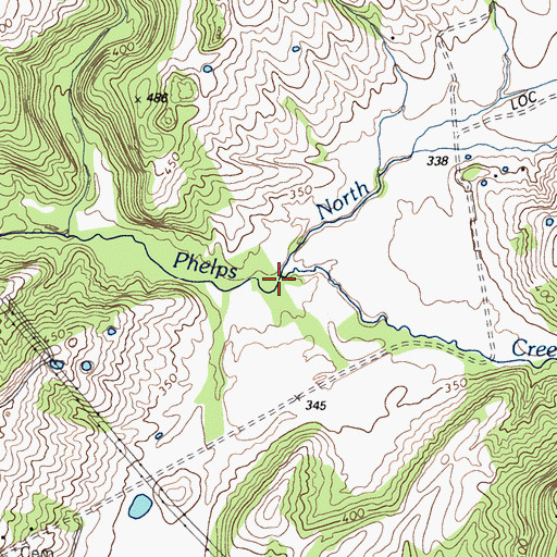 Topographic Map of North Branch Phelps Creek, KY