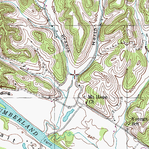 Topographic Map of North Hollow, KY
