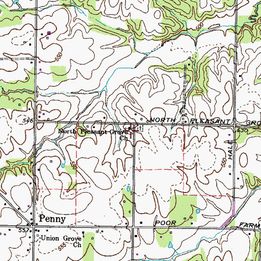 Topographic Map of North Pleasant Grove Church, KY