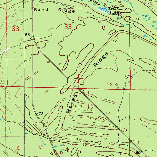 Topographic Map of Hayes Ridge, AR