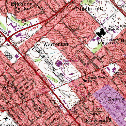 Topographic Map of Northern Elementary School, KY