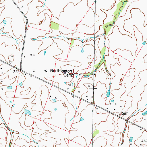 Topographic Map of Northington Cemetery, KY