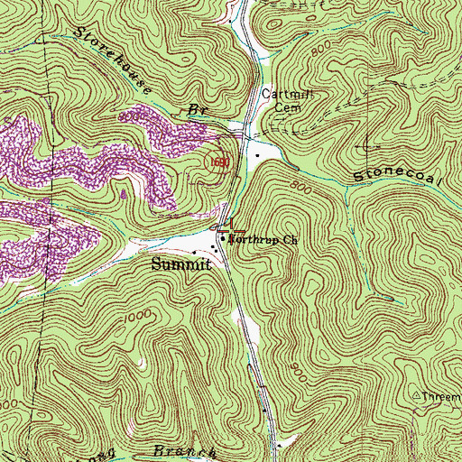 Topographic Map of Northrup Church, KY