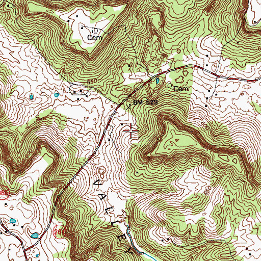 Topographic Map of Norton Valley School, KY