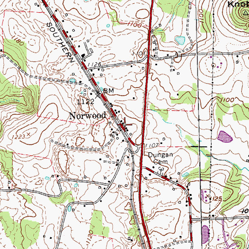 Topographic Map of Norwood, KY