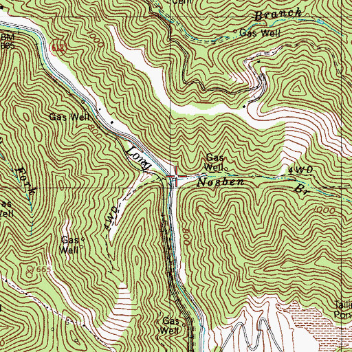 Topographic Map of Nosben Branch, KY