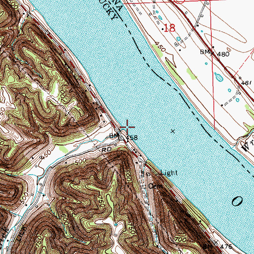 Topographic Map of Notch Lick, KY