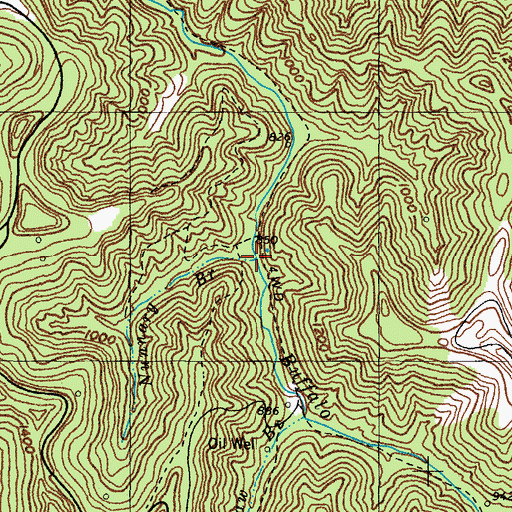 Topographic Map of Nunnary Branch, KY