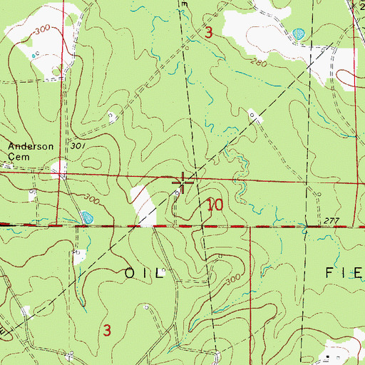 Topographic Map of Haynesville Oil Field, AR
