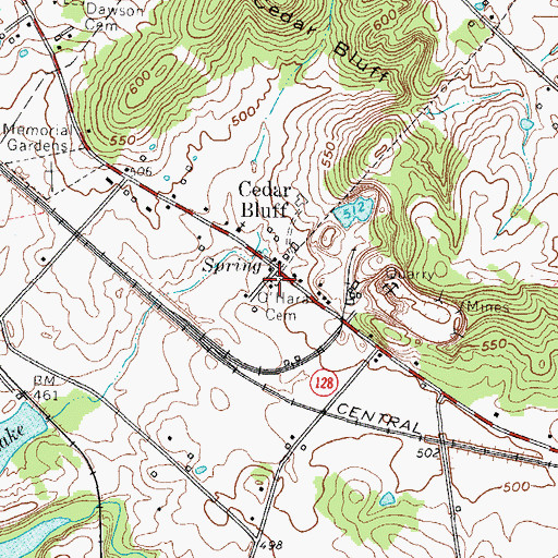 Topographic Map of O'Hara Cemetery, KY