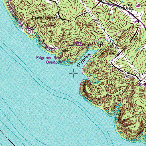 Topographic Map of O'Brien Branch, KY