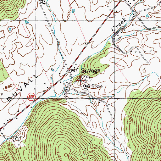 Topographic Map of Oak Grove Church, KY