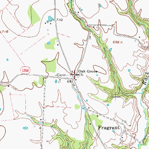 Topographic Map of Oak Grove Church, KY