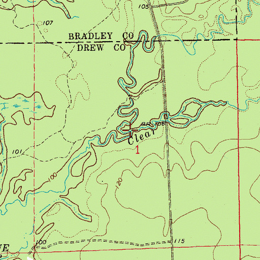 Topographic Map of Hazel Creek, AR