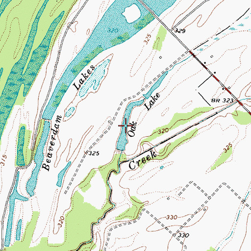 Topographic Map of Oak Lake, KY