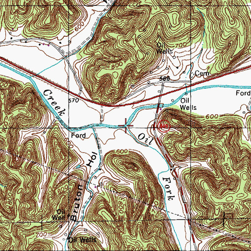 Topographic Map of Oil Fork, KY