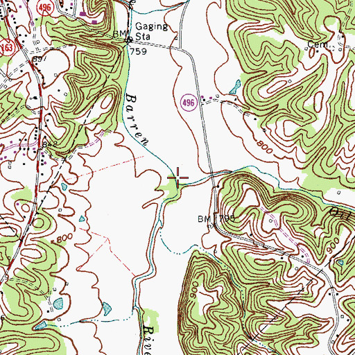 Topographic Map of Oil Well Branch, KY