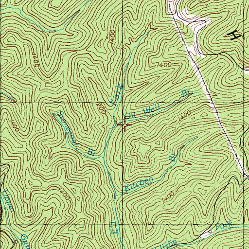 Topographic Map of Oil Well Branch, KY