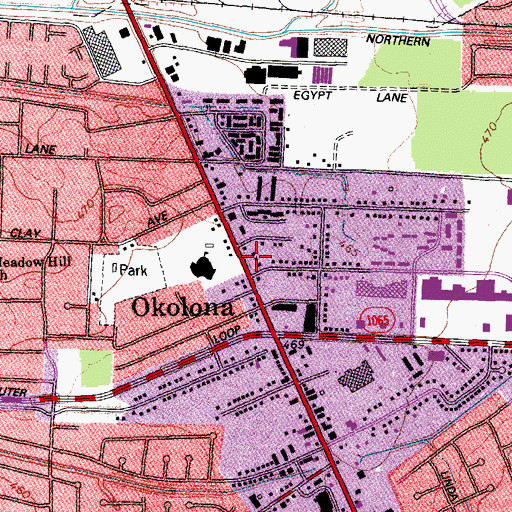 Topographic Map of Okolona, KY