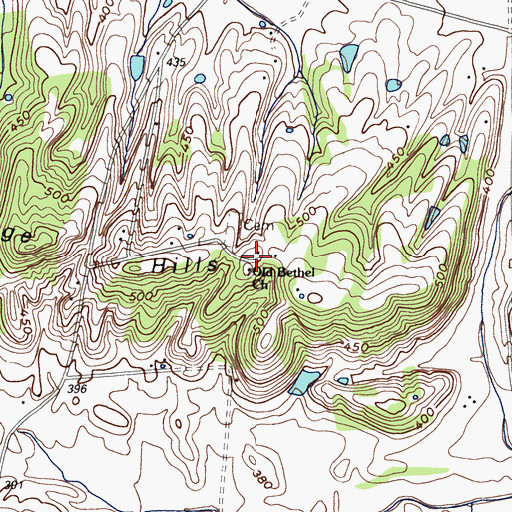Topographic Map of Old Bethel Church, KY