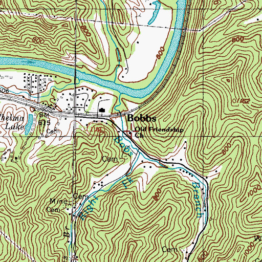 Topographic Map of Old Friendship Church, KY