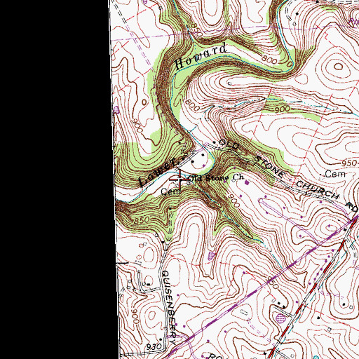 Topographic Map of Old Stone Church, KY