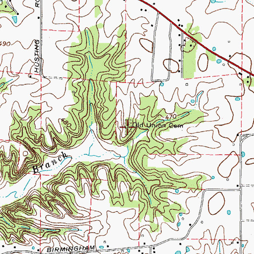 Topographic Map of Old Union Cemetery, KY