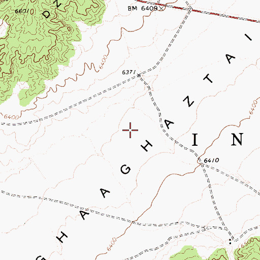Topographic Map of Ghaaghaztail, AZ