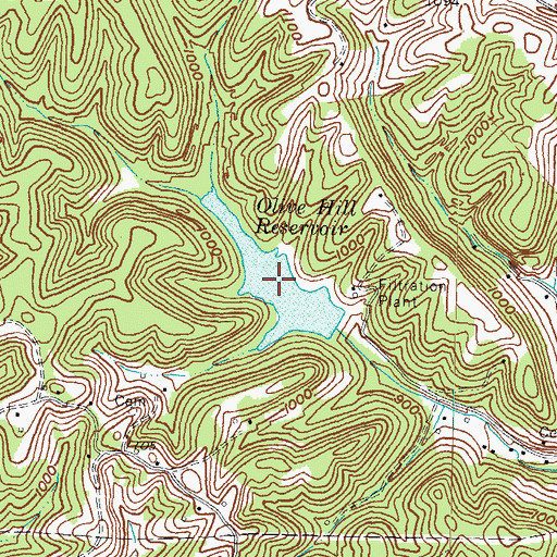 Topographic Map of Olive Hill Reservoir, KY