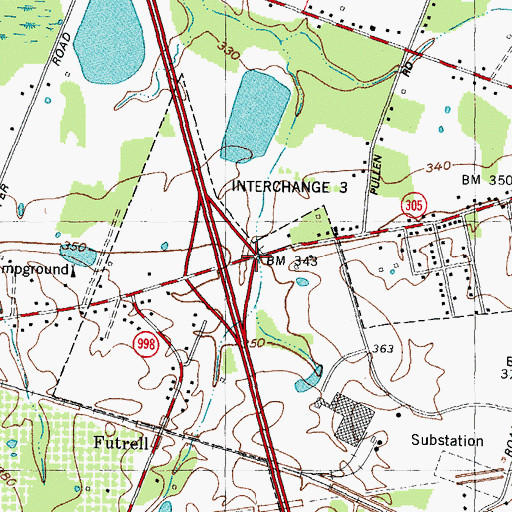 Topographic Map of Olivia Church, KY