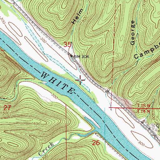 Topographic Map of Helm Hollow, AR