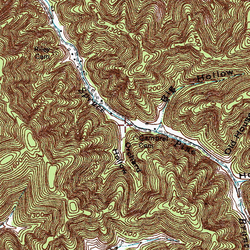 Topographic Map of Orchard Hollow, KY