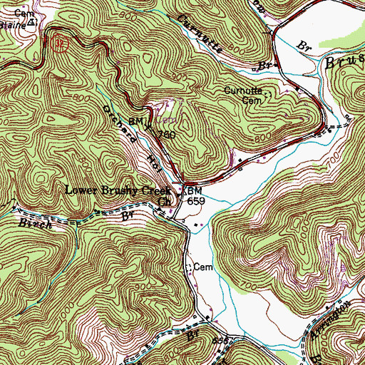 Topographic Map of Orchard Hollow, KY