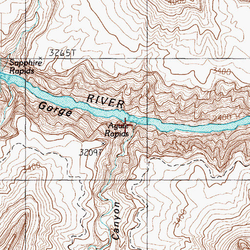 Topographic Map of Agate Canyon, AZ