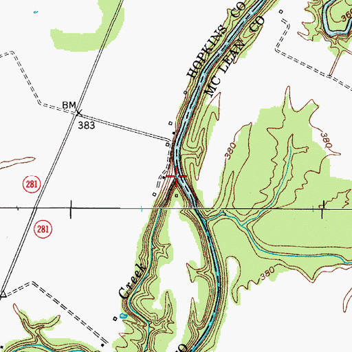 Topographic Map of Otter Creek, KY