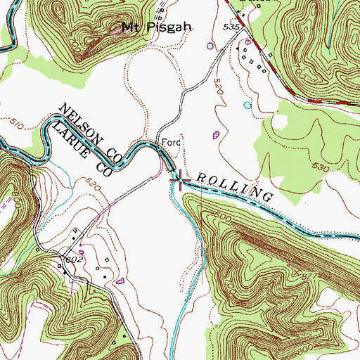 Topographic Map of Otter Creek, KY