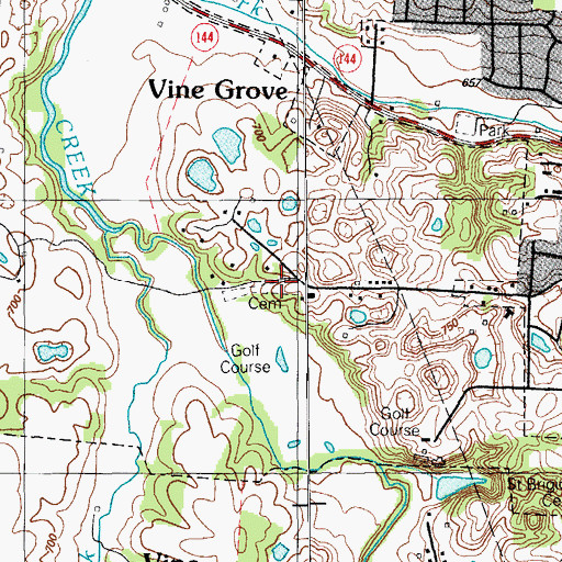 Topographic Map of Otter Creek Cemetery, KY