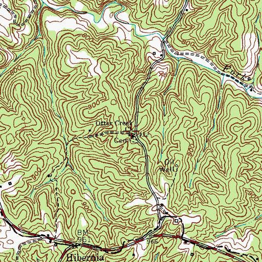 Topographic Map of Otter Creek Church, KY